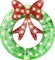 24in Outdoor Christmas Wreath Decoration (Green) 	5"D x 24"W x 24"H